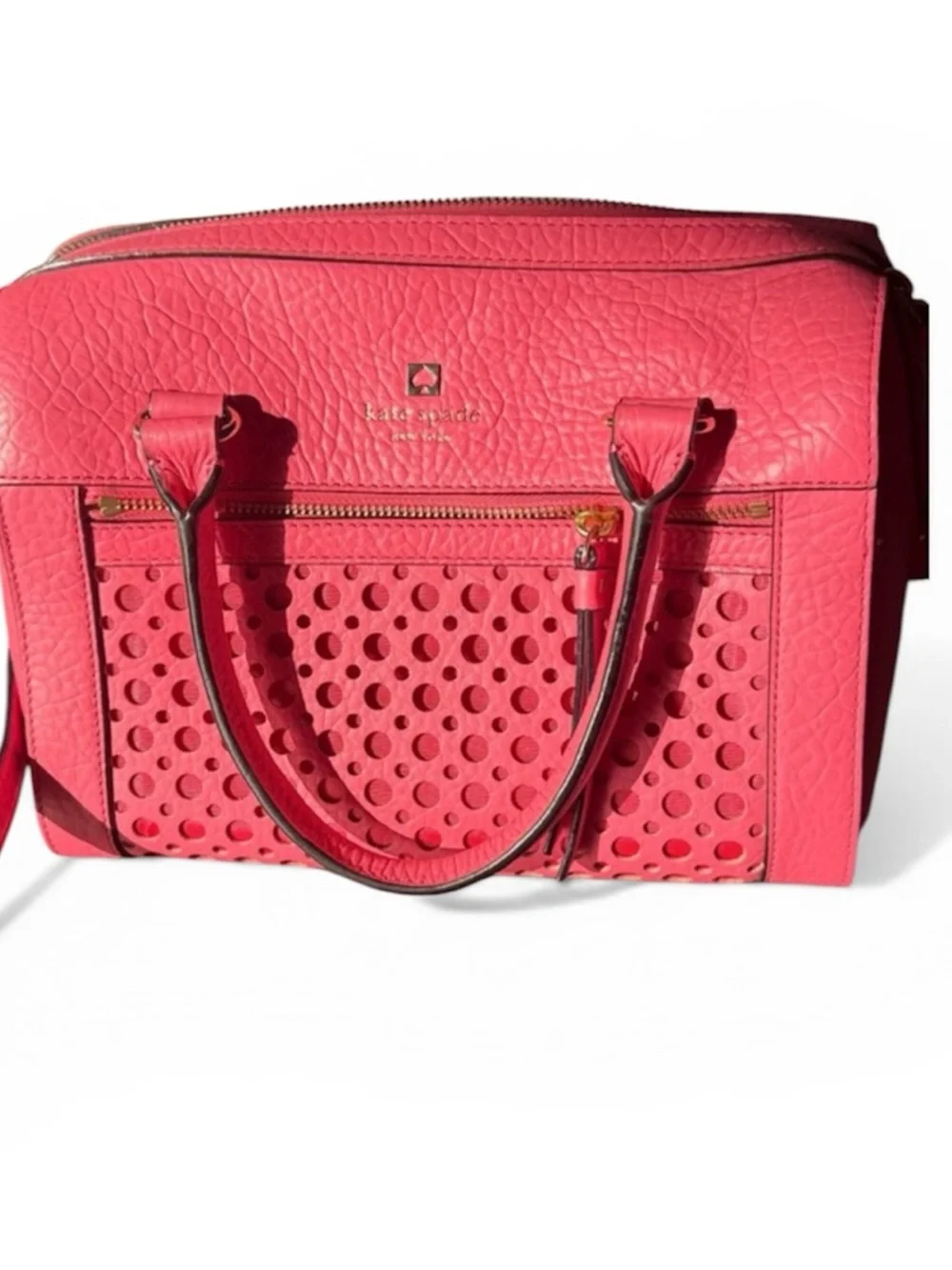 kate spade Pink Perforated Leather Satchel